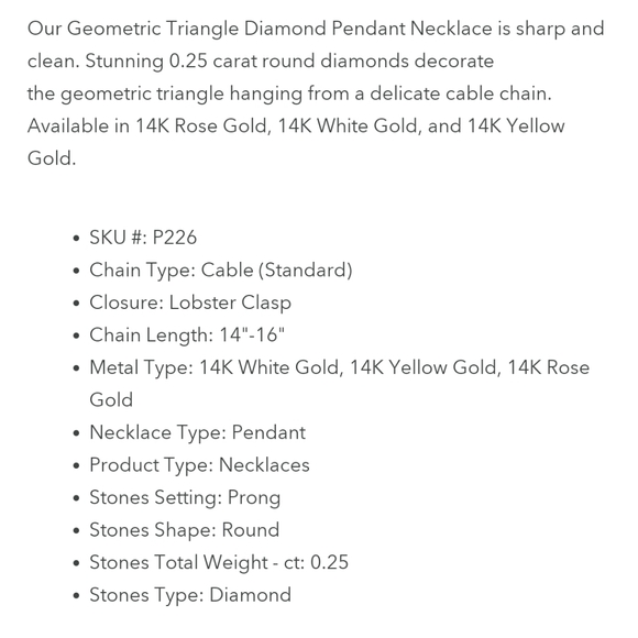 Michael M Geometric Triangle Diamond Necklace - Picture 4 of 4